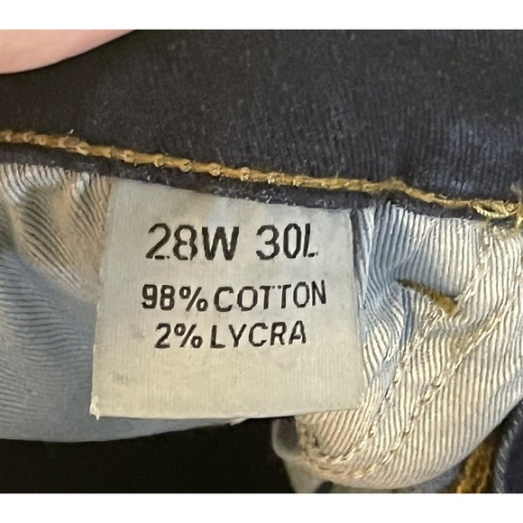 Madcap Women’s Super Flare Bellbottoms Dark Wash Cotton Denim Jeans Size 28W 30L - Picture 3 of 6